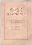 APOLOGÍA HISTÓRICA DE LA FARMACIA | 9999900132755 | Novellas y Roig, Antonio | Llibres de Companyia - Libros de segunda mano Barcelona