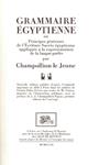 GRAMMAIRE EGYPTIENNE | 9999900216905 | Bonnot, Jean de | Llibres de Companyia - Libros de segunda mano Barcelona