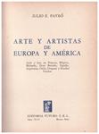 ARTE Y ARTISTAS DE EUROPA Y AMERICA | 9999900041958 | Payró, Julio E | Llibres de Companyia - Libros de segunda mano Barcelona