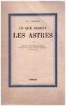 CE QUE DISENT LES ASTRES. | 9999900157307 | Verdier, J.G. | Llibres de Companyia - Libros de segunda mano Barcelona