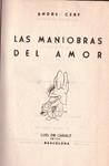 LAS MANIOBRAS DEL AMOR | 9999900104189 | Cerf, André | Llibres de Companyia - Libros de segunda mano Barcelona