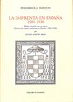 LA IMPRENTA EN ESPAÑA 1501-1520 | 9999900236392 | Norton, Frederick J | Llibres de Companyia - Libros de segunda mano Barcelona