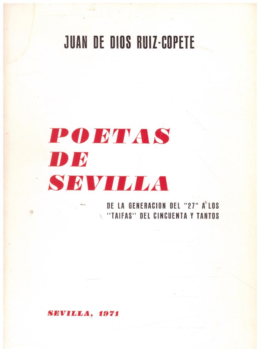 POETAS DE SEVILLA | 9999900234725 | Ruiz Copete, Juan de Dios | Llibres de Companyia - Libros de segunda mano Barcelona