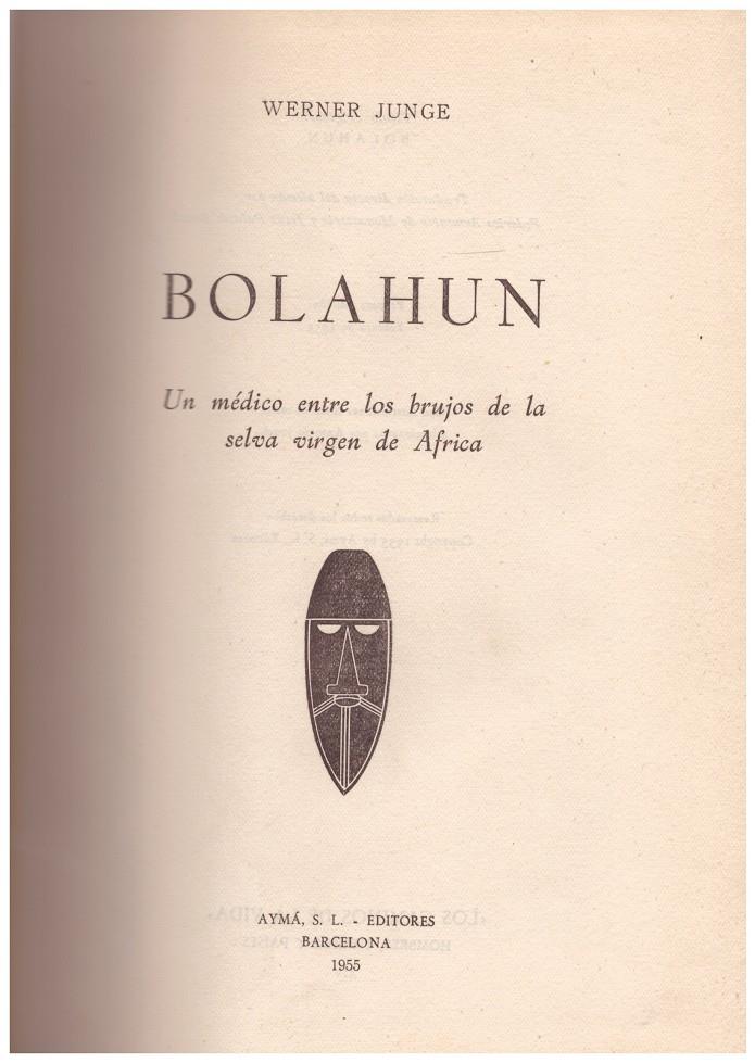 BOLAHUN | 9999900154597 | Junge , Werner. | Llibres de Companyia - Libros de segunda mano Barcelona