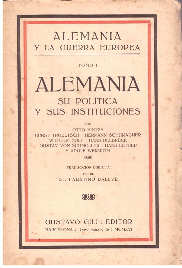 ALEMANIA, SU POLITICA Y SUS INSTITUCIONES | 9999900015836 | Llibres de Companyia - Libros de segunda mano Barcelona