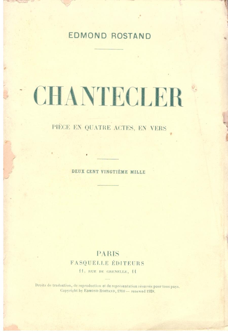 CHANTECLER | 9999900014143 | Rostand, Edmond. | Llibres de Companyia - Libros de segunda mano Barcelona