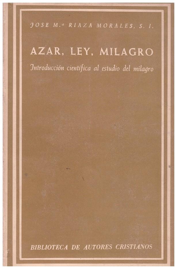 AZAR,LEY, MILAGRO | 9999900234336 | Riaza Morales, Jose Mª | Llibres de Companyia - Libros de segunda mano Barcelona