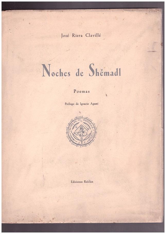 NOCHES DE SHEMADL | 9999900172171 | RIERA CLAVILLÉ, JOSÉ | Llibres de Companyia - Libros de segunda mano Barcelona