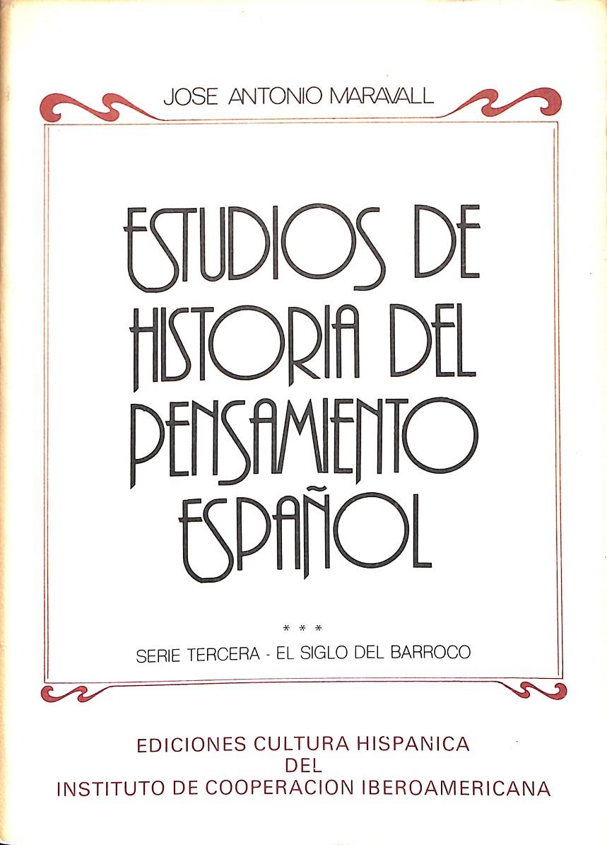 ESTUDIOS DE HISTORIA DEL PENSAMIENTO ESPAÑOL TOMO III | 9999900236699 | Maravall, Antonio Jose | Llibres de Companyia - Libros de segunda mano Barcelona