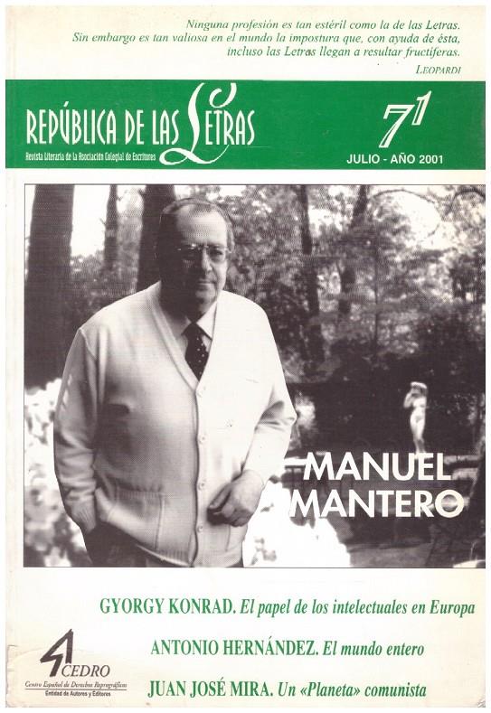 REPUBLICA DE LAS LETRAS nº 71 | 9999900042009 | Mantero, Manuel | Llibres de Companyia - Libros de segunda mano Barcelona