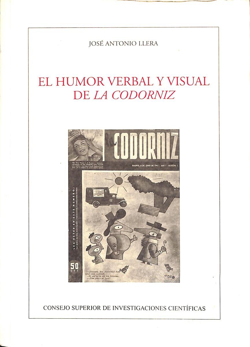 EL HUMOR VERBAL Y VISUAL DE LA CODORNIZ | 9999900238167 | Llera, Jose Antonio | Llibres de Companyia - Libros de segunda mano Barcelona