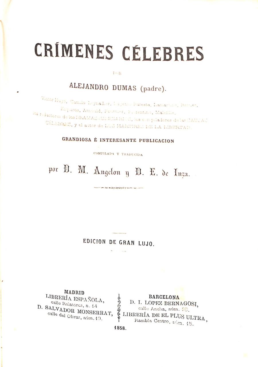 CRIMENES CÉLEBRES | 9999900084900 | Varios autores | Llibres de Companyia - Libros de segunda mano Barcelona