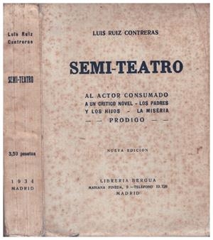 SEMI-TEATRO | 9999900108057 | Ruiz Contreras, Luis. | Llibres de Companyia - Libros de segunda mano Barcelona