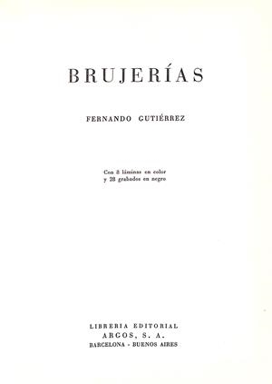 BRUJERIAS | 9999900236194 | Gutierrez, Fernando | Llibres de Companyia - Libros de segunda mano Barcelona