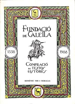 FUNDACIÓ DE CALELLA COMPILACIÓ DE TEXTOS HISTORICS | 9999900237382 | Mir, I Moragas Domènec | Llibres de Companyia - Libros de segunda mano Barcelona