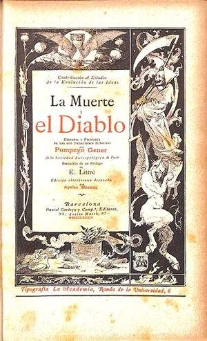 LA MUERTE Y EL DIABLO. Tomo I | 9999900237900 | Gener, Pompeyo | Llibres de Companyia - Libros de segunda mano Barcelona